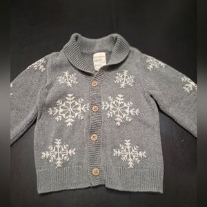 First Impressions Baby Boy's Snowflake Shawl Cardigan  24mo